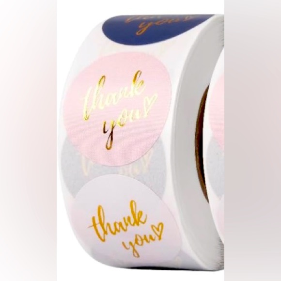 Thank you stickers 500 pcs per roll (1” diameter) for your small business - Picture 2 of 5